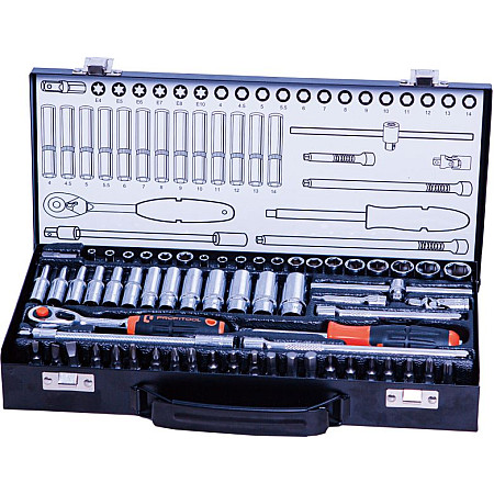&quot;Set scule Set of tools socket / drive: 1/4&quot;&quot; number of tools: 63 szt.&quot; PROFITOOL 0X211MC63