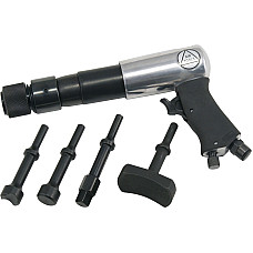 Altele - unelte cu actionare pneumatica Pneumatic impact hammer with a tool kit air consumption: 284 l/min. connection size: 1/4 inch PROFITOOL 0XAT5143