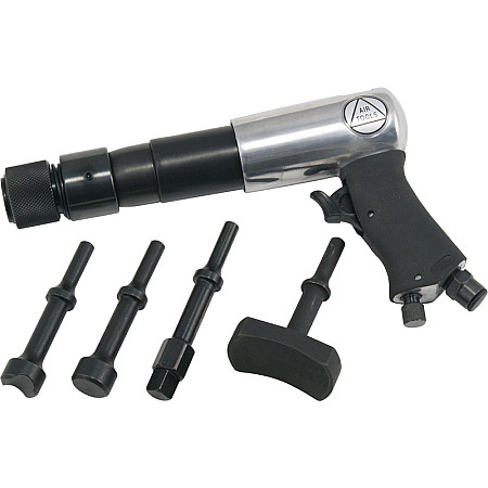 Altele - unelte cu actionare pneumatica Pneumatic impact hammer with a tool kit air consumption: 284 l/min. connection size: 1/4 inch PROFITOOL 0XAT5143