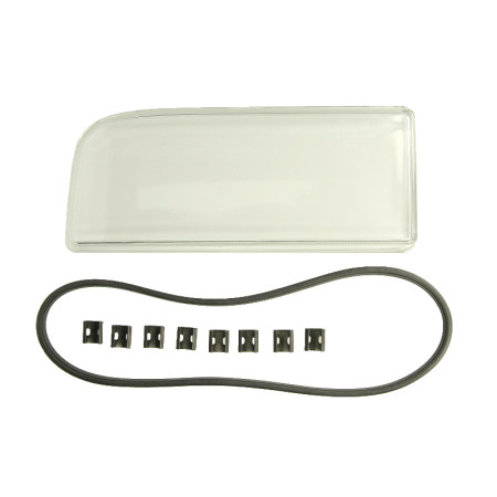 Lentila,far Sticla farului Stanga en with gasket MERCEDES AXOR 2 10.04- HELLA 9ES247 753-001