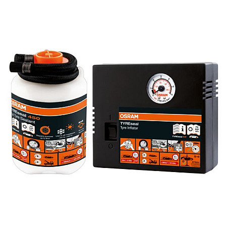 Kit de etansare, kit de etansare pneuri Tyre repair agent 045L - Compressor included in the set - fast repair solution compatible with TPMS valves OSRAM OSR OTSK4