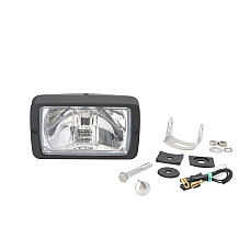 Far Universal headlamp L/R long-range H3 12/24V width 156mm height 92mm white plastic neagra wire 0.15m WESEM HP3.16063.00