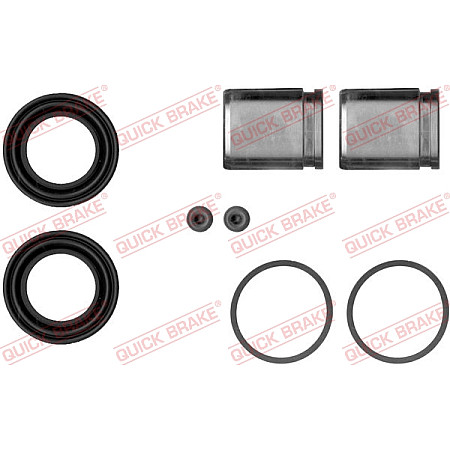 Kit reparare etrier Fata Dreapta/Stanga diametru piston: 43 cu piston FORD RANGER MAZDA B-SERIE BT-50 MITSUBISHI L200 NISSAN MAXIMA / MAXIMA QX V NP300 1.5-3.6 07.86- QUICK BRAKE QB114-5023