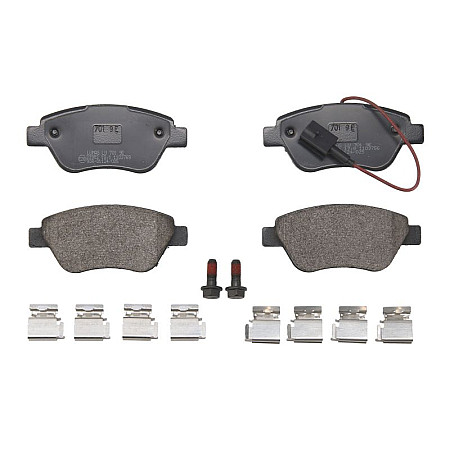 Set placute de frana Fata cu senzor de uzura integrat cu suplimente ALFA ROMEO MITO CITROEN NEMO NEMO/MINIVAN FIAT 500 500 C DOBLO DOBLO/MINIVAN FIORINO 0.9-1.9D 10.01- BRECK 23979 00 701 10