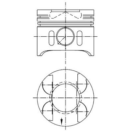 Piston MERCEDES-BENZ SPRINTER autobasculanta 905 KOLBENSCHMIDT 97409600