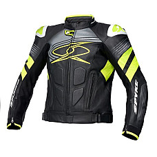 Jachete din piele Jackets sports SPYKE ESTORIL EVO colour neagra/fluorescent/yellow size 48 SPYKE 110320/10107/48