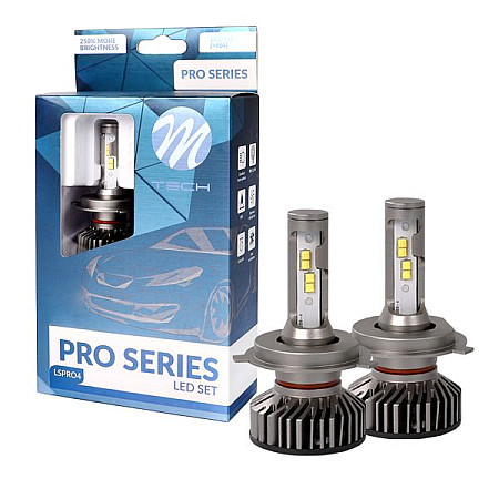 Bec incandescent LED light bulb Set 2pcs H4 12V 40W no road approval for vehicles with CAN-Bus white 5700K M-TECH LSPRONG4