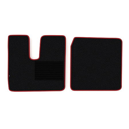 Covor compartiment picioare F-CORE sofer + pasager cantitate in set 2 szt. material - velours culoare - rosu cabina larga XXL MAN TGA 06.99- F-CORE F-CORE MT05 RED