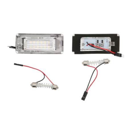 Elemente iluminare Licence plate lamp LED ligght colour: white set 12V no road approval MINI R56 R57 R59 09.06-06.15 M-TECH CLP042
