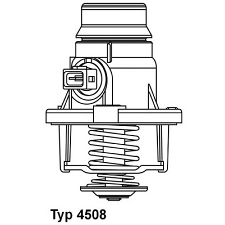 Termostat,lichid racire Termostat sistem racire 101C BMW 5 E60 5 E61 5 F10 5 F11 5 GRAN TURISMO F07 6 E63 6 E64 6 F12 6 F13 7 E65 E66 E67 7 F01 F02 F03 3.6-6.75 07.01- WAHLER WA4508.101D