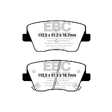 Set placute frana,frana disc Brake pads - tuning Yellow Stuff road approval rear HYUNDAI I30 2.0 07.17- EBC POLSKA DP42344R