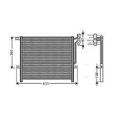 Condensator, climatizare A/C condenser BMW X3 E83 2.0/2.5/3.0 09.03-08.11 AVA COOLING BWA5369 AVA