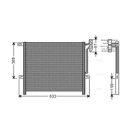 Condensator, climatizare A/C condenser BMW X3 E83 2.0/2.5/3.0 09.03-08.11 AVA COOLING BWA5369 AVA
