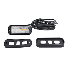 Girofar Rotating beacon orange 12/24V LED rigid fitting 2-point assembly no of programs: 1 no synchronization transparent shade wire 3m WAS 1468 CLEAR ECO W217