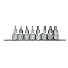 Set chei tubulare TOPTUL set tubulare cu bit TORX pentagonal 8 piese. 1 / 2 BCNA: T20 T25 T27 T30 T40 T45 T50 T55 TOPTUL GAAG0806