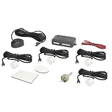 Set sensor parcare Parking sensor set CP7W rear 4 pcs horn colour: white sensor diameter: 215 mm compatible with towing tongue: yes 12 V possibility of painting M-TECH MMT O158 CP7W