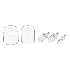 Set nucleu supapa, ventil service Air-conditioning system valve set with caps 7701045685 with valves 7701045682+7701045683+7701045684  NISSAN INTERSTAR KUBISTAR OPEL MOVANO A RENAULT CLIO I 1.2-Electric 05.90- OE RENAULT 77 01 205 920