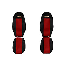 Husa scaun Huse pentru scaune Classic rosu material velours serie CLASSIC centura de siguranta a pasagerului asamblata in scaun centura de siguranta a soferului asamblata in scaun scaune cu tetiere integra F-CORE F-CORE PS27 RED