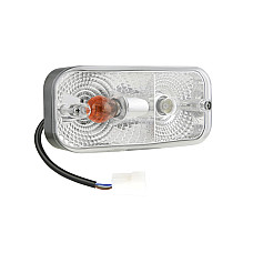 Semnalizator Indicator lamp front R glass colour: white connector: AMP Faston 250 FF optics rear mount wire 0.15m WESEM LA5.39805.01