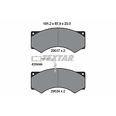 Set placute de frana Fata WABCO DAF 45 IVECO ZETA 8040.05.230-CT97 12.85-12.00 TEXTAR 29017 230 0 5 T456