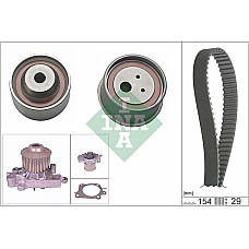 Set pompa apa + curea dintata Set de distributie curea + intinzator + pompa de apa  VOLVO S40 I V40 MITSUBISHI CARISMA SPACE STAR 1.8 07.95-06.06 INA 530 0307 30