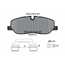 Set placute de frana Fata LAND ROVER DISCOVERY III DISCOVERY IV RANGE ROVER III RANGE ROVER SPORT I 2.7D-4.4 03.02-12.18 TEXTAR 2419181