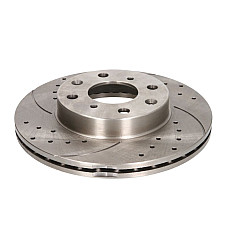 Disc frana de performanta High-efficiency brake disc 2pcs SPEEDMAX Ventilated Cut-Drilled front  L/R outer diameter 242 mm thickness 19 mm  ACURA INTEGRA HONDA CIVIC II 1.4/1.5/1.6 01.85-12.98 SPEEDMAX C34019JCTUOTUV