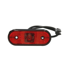 Lampa gabarit Outline marker lights L/R red LED height 44mm width 119mm depth 18mm surface hose length 500 no hanger 24V with reflector ASPOCK A31-7804-017