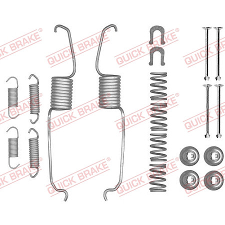 Set accesorii, sabot de frana Set de montaj pantofi de frana TOYOTA HIACE III HILUX VII HILUX VIII LAND CRUISER 1.8-3.0D 12.82- QUICK BRAKE QB105-0853