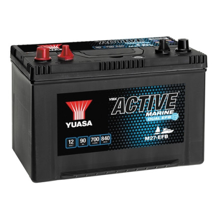 Baterie de alimentare Battery YUASA 12V 90Ah/700A DUAL EFB L+ standard 304x173x225 B01 efb YUASA M27-EFB