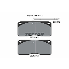 Set placute de frana Fata/Spate LUCAS VOLVO FL6 FLC NISSAN ECO-T B4-40Ti-TD63ES 09.85-12.00 TEXTAR 29039 210 0 5 T3018