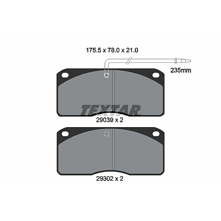Set placute de frana Fata/Spate LUCAS VOLVO FL6 FLC NISSAN ECO-T B4-40Ti-TD63ES 09.85-12.00 TEXTAR 29039 210 0 5 T3018