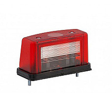 Lampa iluminat numar inmatriculare cu 2 functii W08 12/24V Kamar - Rosu/Alb