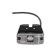 Lampa gabarit lampa de pozitie SW dreptunghiular cu LED-uri alb cu o balama 12V/24V WAS 225Z W46