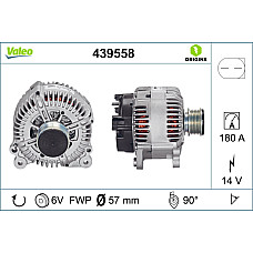 Alternator 14V 180A SEAT EXEO EXEO ST SKODA OCTAVIA II SUPERB II YETI VW CC B7 CRAFTER 30-35 CRAFTER 30-50 MULTIVAN V PASSAT ALLTRACK B7 PASSAT B6 1.4-3.6 06.04-12.17 VALEO VAL439558