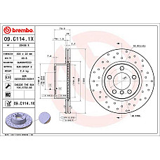 Disc frana Brake disc BREMBO Xtra front  L/R outer diameter 300 mm thickness 22 mm BMW 1 F20 1 F21 3 F30 F80 3 F31 3 GRAN TURISMO F34 4 F32 F82 4 F33 1.5-3.0D 07.11- BREMBO 09.C114.1X