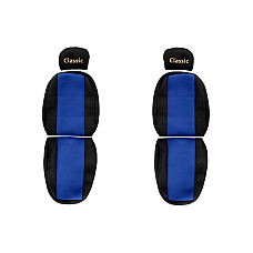 Husa scaun Huse pentru scaune Classic albastru material velours serie CLASSIC centura de siguranta a pasagerului asamblata in afara scaunului centura de siguranta a soferului asamblata in scaun tetiera reg F-CORE F-CORE PS26 BLUE