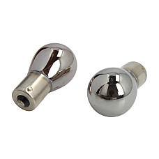 Bec, lampa frana / lampa spate Light bulb halogen 2pcs P21W Chrome 12V max. 21W light colour amber socket type BA15S no road approval contains 2 cores M-TECH PTZCH19-02B