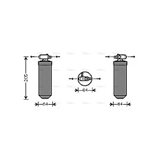 Uscator,aer conditionat Air conditioning drier PEUGEOT 205 I 205 II 205/HATCHBACK 305 I 305 II 309 I 309 II 1.0-1.9D 11.77-09.98 AVA COOLING PED303 AVA