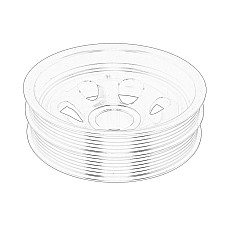 Fulie curea, arbore cotit Crankshaft pulley FORD TRANSIT V363 2.0D/2.0DH 03.16- OE FORD 2320824