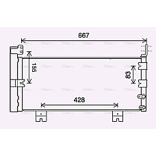 Condensator, climatizare A/C condenser with dryer LEXUS GS 3.5H 02.06-11.11 AVA COOLING TO5728D AVA