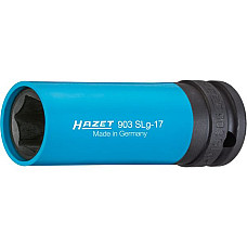 Tubulare si accesorii Tubulara impact Hexagonal 1/2 dimensiune metrica: 17mm pentru jante din aliaj pentru roti pt unelte de impact cu pereti subtiri lung lungime 85mm HAZET HAZ 903SLG-17