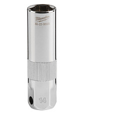 "Tubulare si accesorii Socket Hexagonal for spark plugs 3/8"" metric size: 14mm length 68mm" MILWAUKEE 4932480679