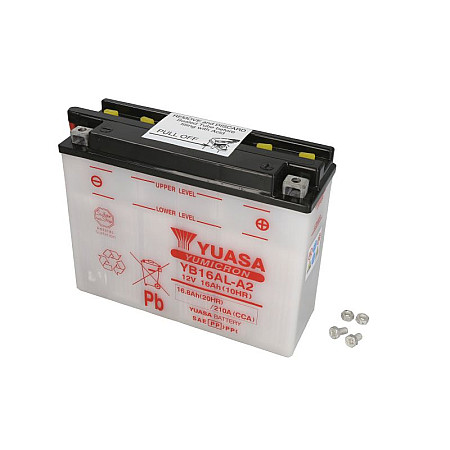 Acumulator Pornire yuasa Acumulator 12V 16Ah 200A dimensiunea socul de curent 207x72x164 cantitate de electrolit 1.1 poli + / aerisire P / L YUASA YB16AL-A2 YUASA