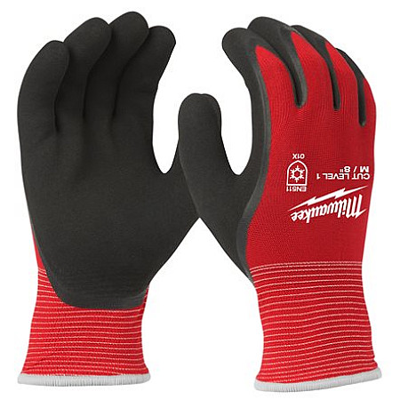 Protectia mainilor Protective gloves gloves protective gloves wampirki cut resistant size: 10/XL 1 pair colour: neagra/red durability: EN 388:2016 how to use: reusable MILWAUKEE 4932471345