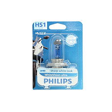 Bec, far faza lunga Light bulb blister pack 1pcs HS1 12V 35W PX43T WhiteVision ultra moto PHILIPS PHI 12636WVUBW