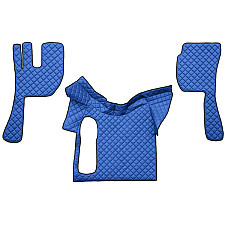 Covor compartiment picioare F-CORE fara compartiment in carcasa cutiei de viteze pe intregul etaj cantitate in set 3 szt. material - piele matlasata eko culoare - albastru pentru transmisie manuala VOLVO FH F-CORE F-CORE FL13 BLUE