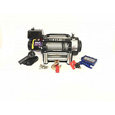 Troliu pentru trasuri si vehicule speciale vagoane BST 18000 Lbs greutate remorcata 8165kg 18000lb 75CP tensiune 24V transmisie 3 trepte reducere planetara 450 1 tip funie otel 285m frana abrasiv HUSLSAR 124VCH0