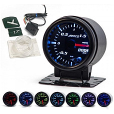 Manometru de turbina Turbo charge gauge 52mm disc colour neagra glass transparent SPEEDMAX DP-ZE-258