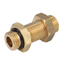 Cap de cuplare Montare TEKALAN Bulkhead/Conector drept M16x15 metal cantitate: 1buc cu o-ring cu piulita PNEUMATICS PNPM16/M16D